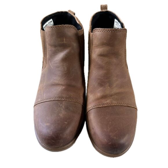 Sorel NWOT Women's Evie II Chelsea Waterproof Full Grain Leather Ankle Booties 6 - Picture 1 of 8